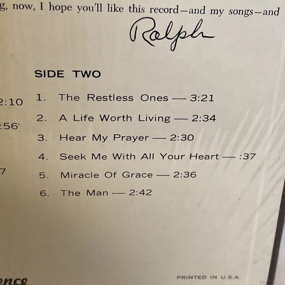 Ralph Carmichael And The Young People For Pete's Sake! (Vinyl, 1967) Sacred - Picture 5 of 12